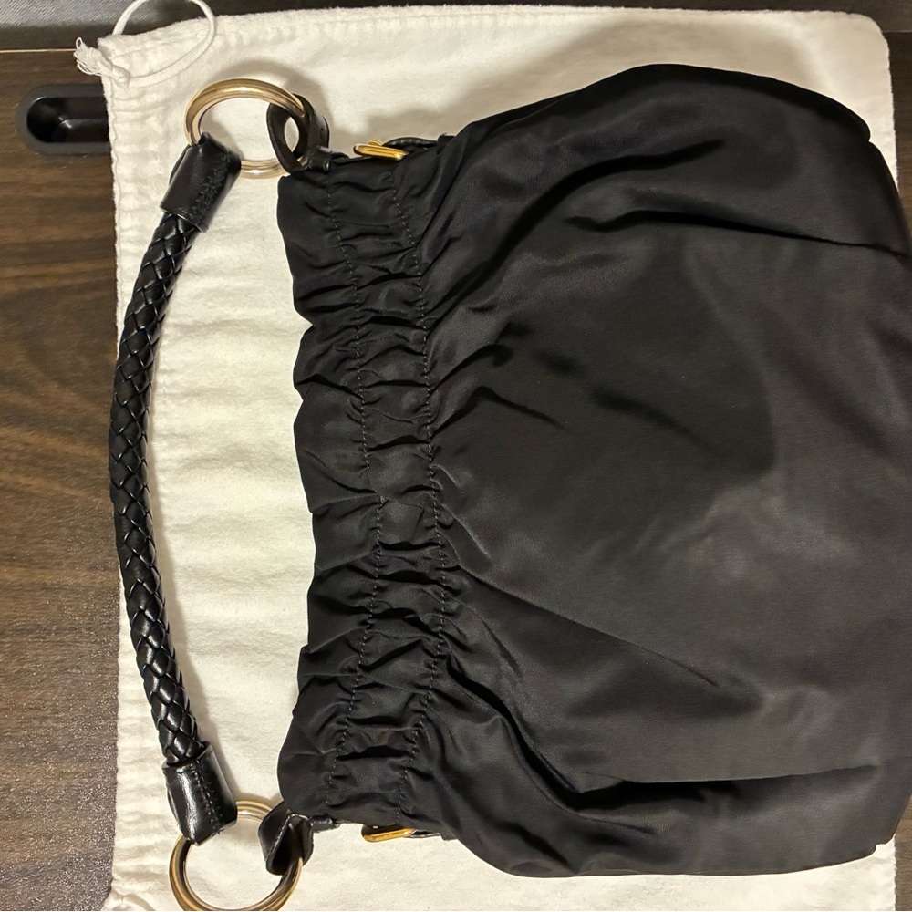Prada Black Hobo Bag with Gold Hardware - Picture 7 of 16